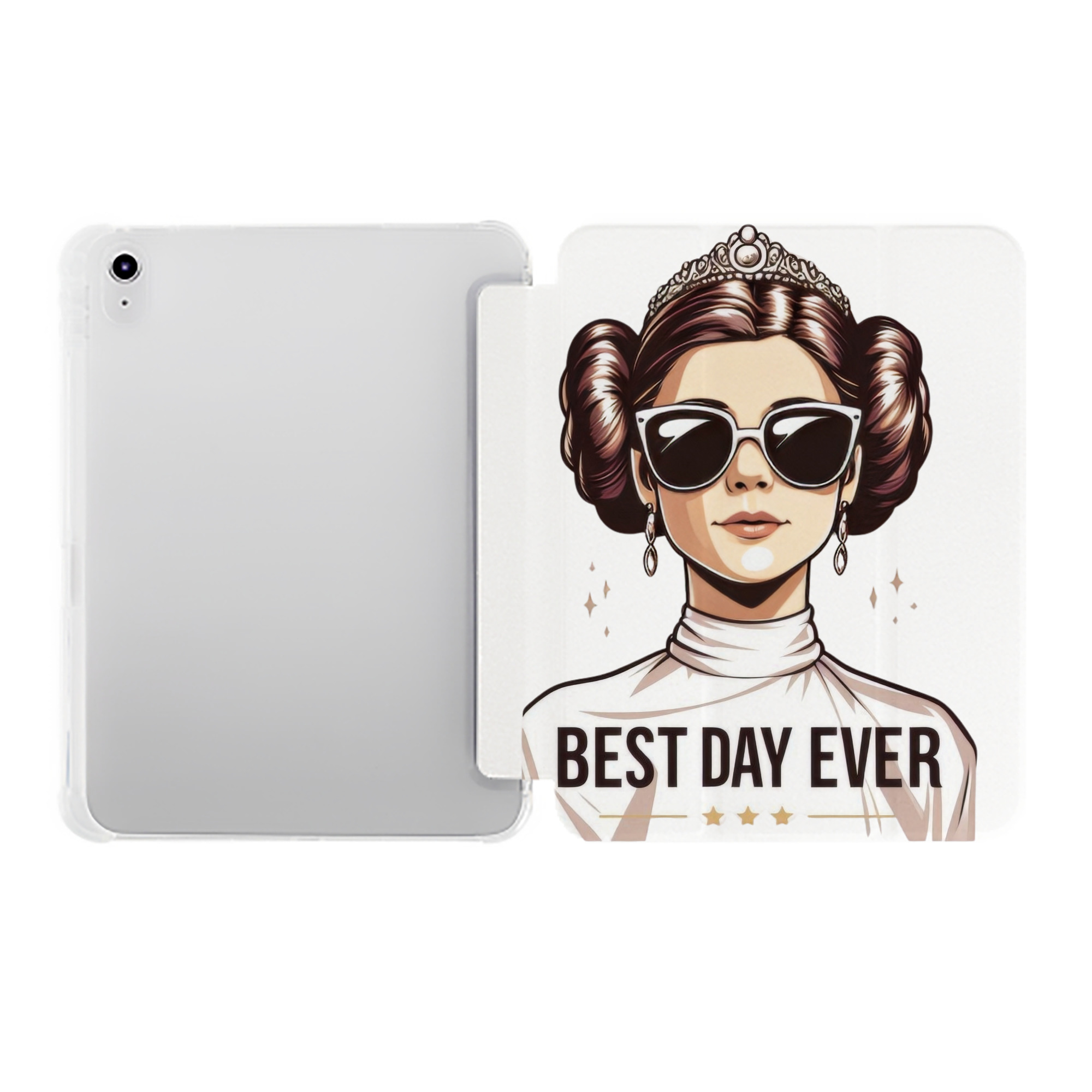 （画像用） スター・ウォーズ Star Wars IPad ケース ペン収納付き 三つ折りスタンド PUレザー×シリコン 対応機種9.5/10.5/10.9インチ